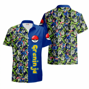 Chemise Hawaïenne Pokemon Amphinobi (Greninja)