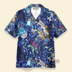 Chemise Hawaïenne Type d'eau Pokémon