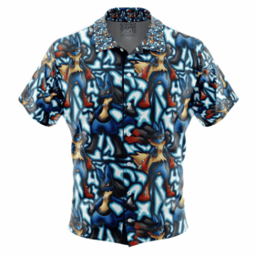 Chemise Hawaïenne Pokémon Lucario x Méga Lucario