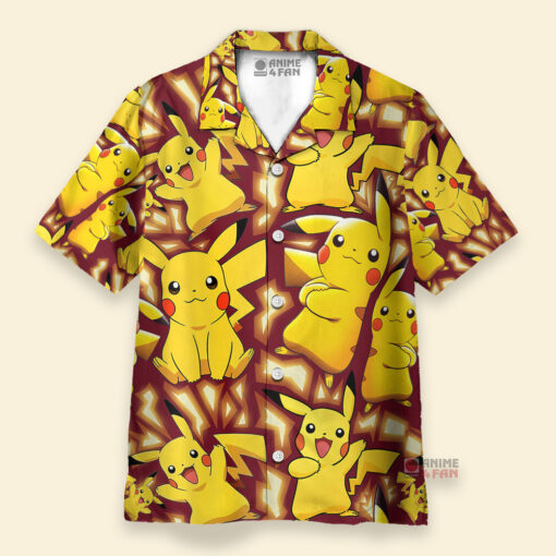 Chemise Hawaïenne Pokémon Pikachu Jaune