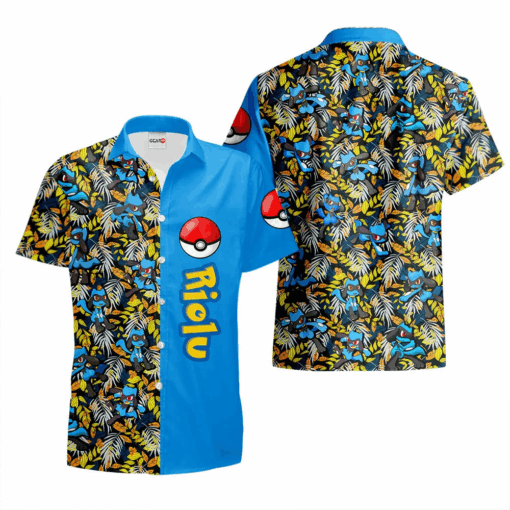 Chemise Hawaïenne Pokemon Riolu