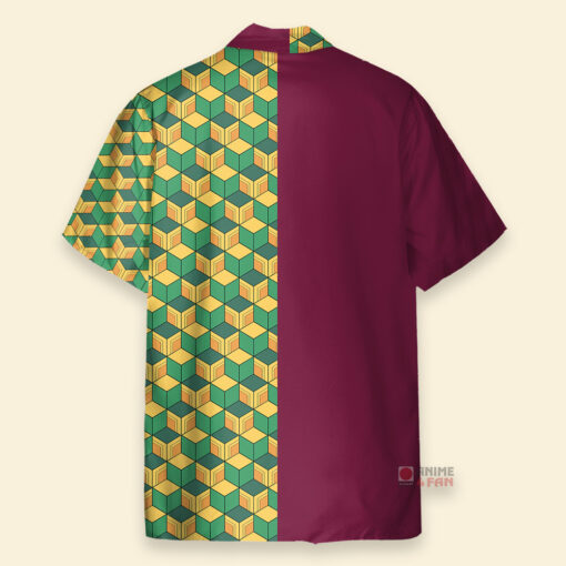 Chemise Hawaïenne Demon Slayer Giyu Tomioka Deux Moitiés – Image 2