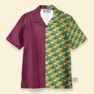 Chemise Hawaïenne Demon Slayer Giyu Tomioka Deux Moitiés