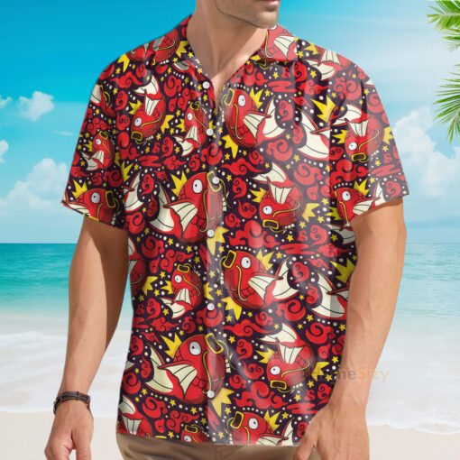 Chemise Hawaïenne Modèle sans couture Pokémon Magicarpe – Image 3