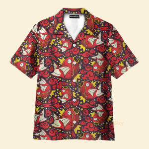 Chemise Hawaïenne Modèle sans couture Pokémon Magicarpe