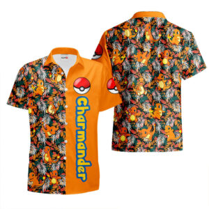 Chemise Hawaïenne Pokémon Salamèche (Charmander)