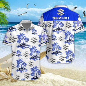 Chemise Hawaïenne Suzuki Blue V02