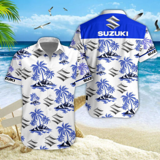 Chemise Hawaïenne Suzuki Blue V02