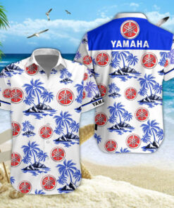 Chemise Hawaïenne Yamaha Blue V02