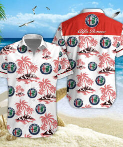 Chemise Hawaïenne Alfa Romeo Red V02