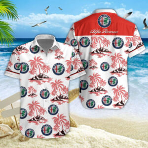 Chemise Hawaïenne Alfa Romeo Red V02