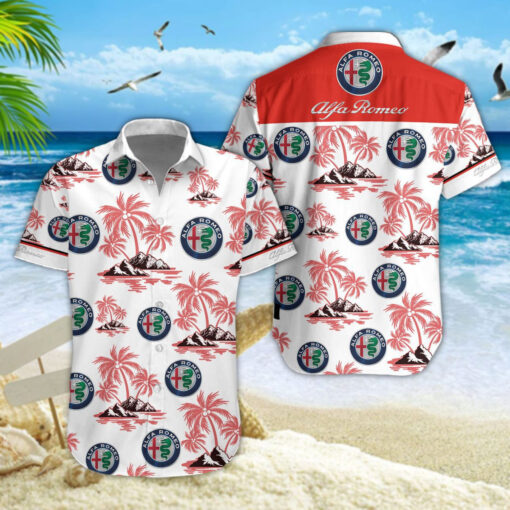 Chemise Hawaïenne Alfa Romeo Red V02