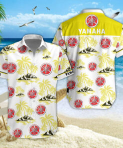 Chemise Hawaïenne Yamaha Yellow V02