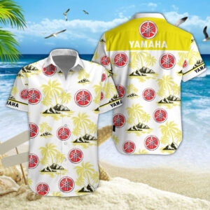 Chemise Hawaïenne Yamaha Yellow V02