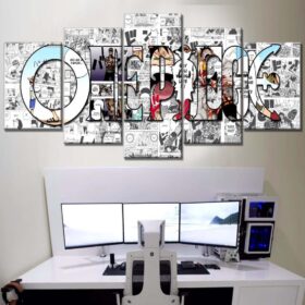 Tableau One Piece Tous les personnages 2 Toile Avec Cadre
