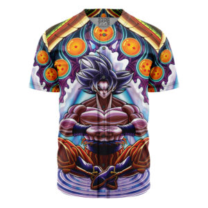 Maillot de baseball Goku Ultra Instinct Psychédélique Dragon Ball Z Sans Bordure