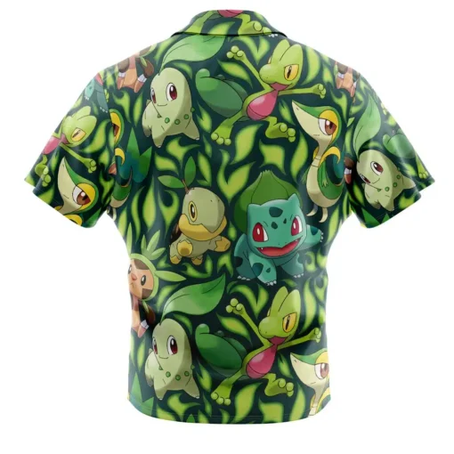 Chemise hawaïenne Types Plante Starters Pokémon – Image 2