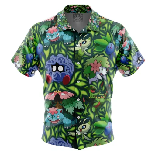 Chemise hawaïenne Type Plante Pokémon