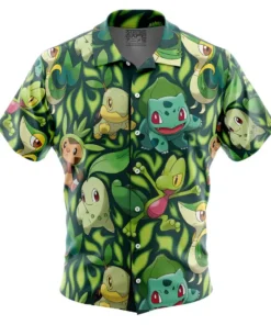 Chemise hawaïenne Types Plante Starters Pokémon