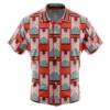 Chemise hawaïenne Boucles d'oreilles Hanafuda Demon Slayer