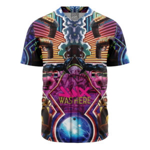 Maillot de baseball Jinx Psychédélique Arcane League of Legends Sans Bordure