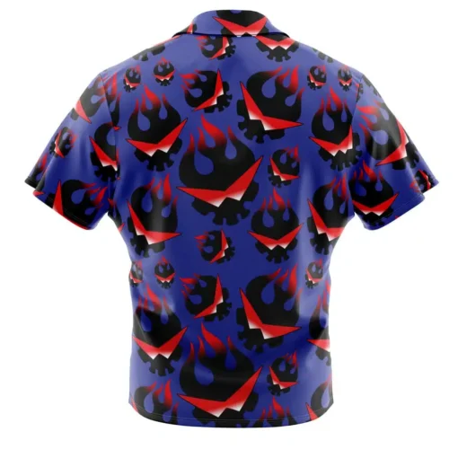 Chemise hawaïenne Crâne enflammé Kamina Gurren Lagann – Image 2