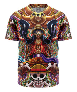 Maillot de baseball Monkey D. Luffy Psychédélique One Piece Sans Bordure