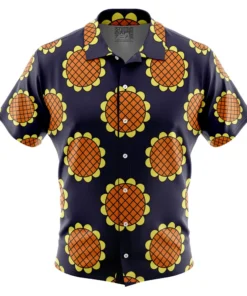 Chemise hawaïenne Bleu Marine Monkey D. Luffy Lucy Dressrosa One Piece