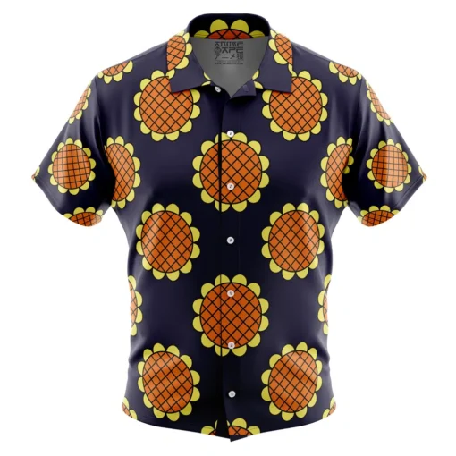 Chemise hawaïenne Bleu Marine Monkey D. Luffy Lucy Dressrosa One Piece