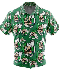 Chemise hawaïenne Luigi Mario Bros