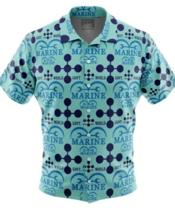 Chemise hawaïenne Marine x Gouvernement Mondial One Piece