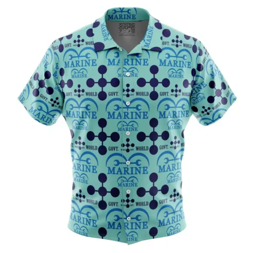 Chemise hawaïenne Marine x Gouvernement Mondial One Piece