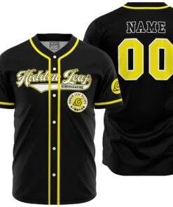Maillot de baseball Shippuden Village Caché de la Feuille Uzumaki Shippuden