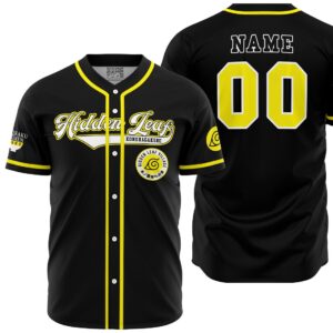 Maillot de baseball Shippuden Village Caché de la Feuille Uzumaki Shippuden