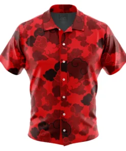 Chemise hawaïenne Aloha Noire Akatsuki