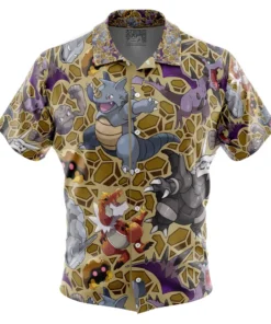 Chemise hawaïenne Pokémon Type Roche