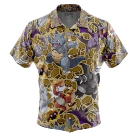 Chemise hawaïenne Pokémon Type Roche