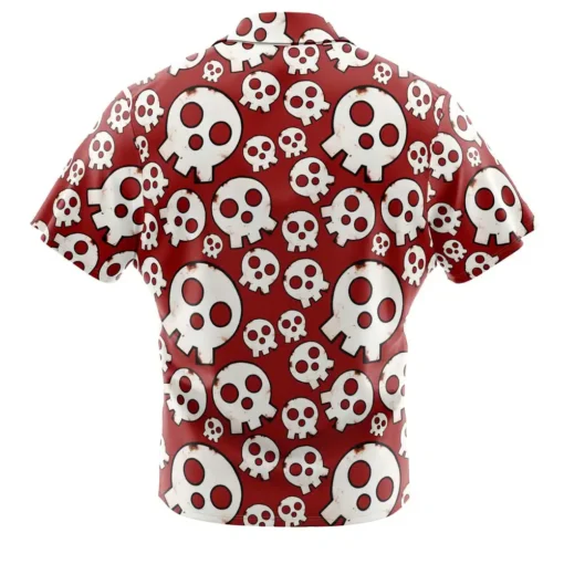 Chemise hawaïenne Emblème du Crâne Fire Force – Image 2