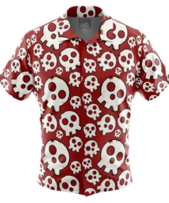 Chemise hawaïenne Emblème du Crâne Fire Force