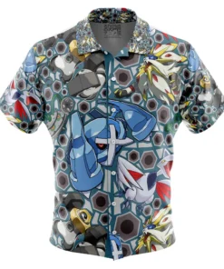 Chemise hawaïenne Type Acier Pokémon