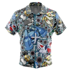 Chemise hawaïenne Type Acier Pokémon