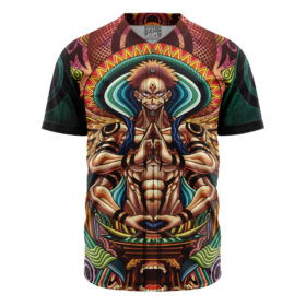 Maillot de baseball Ryomen Sukuna Psychédélique Jujutsu Kaisen Sans Bordure