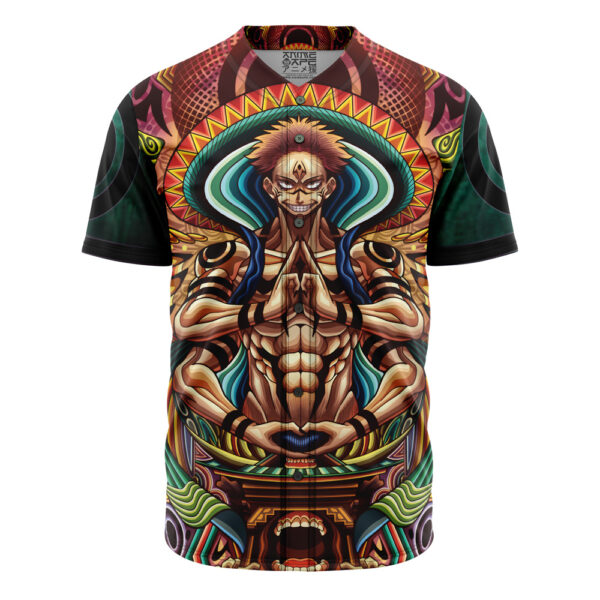 Maillot de baseball Ryomen Sukuna Psychédélique Jujutsu Kaisen Sans Bordure