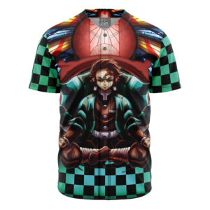 Maillot de baseball Kamado Tanjiro Psychédélique Demon Slayer Sans Bordure