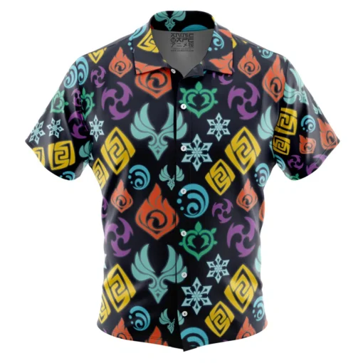 Chemise hawaïenne Visions Élémentaires Genshin Impact