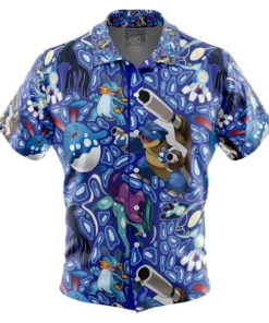 Chemise hawaïenne Type Eau Pokémon