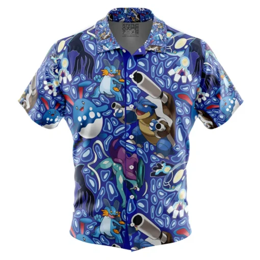 Chemise hawaïenne Type Eau Pokémon