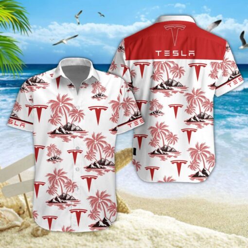 Chemise hawaïenne Tesla