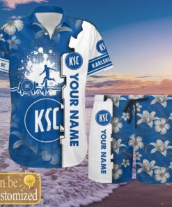 Chemise hawaïenne Karlsruher SC personnalisée avec nom
