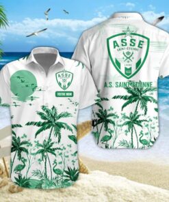 Chemise Hawaïenne AS Saint-Étienne Nouvelle édition avec nom personnalisé